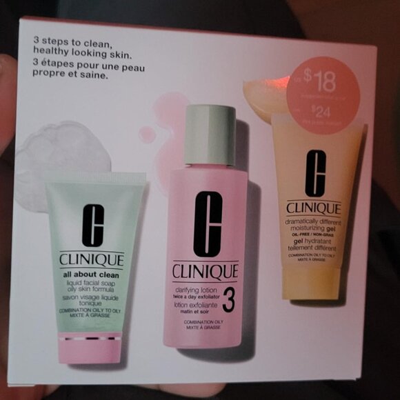 Clinique 3-Step Refresher Course Skincare Gift Set: Soap,  Lotion & Moisturizing - Picture 6 of 10